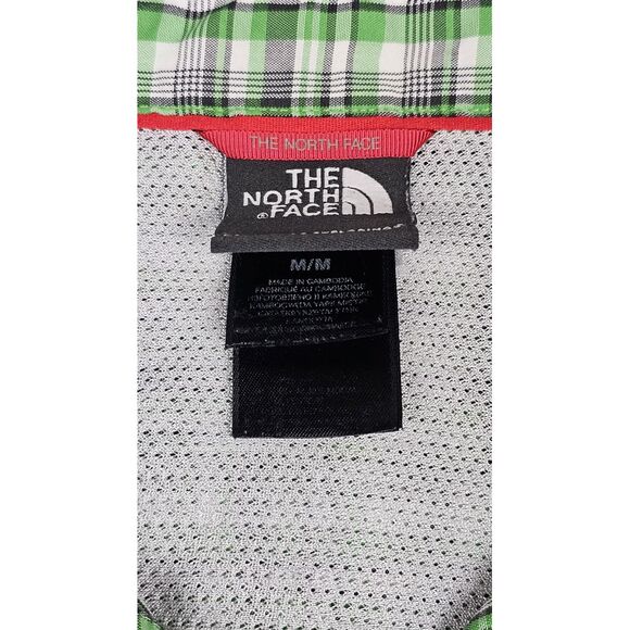 The North Face Button Up Shirt Mens Medium. Green Plaid Polyester Short Sleeve - Picture 2 of 7